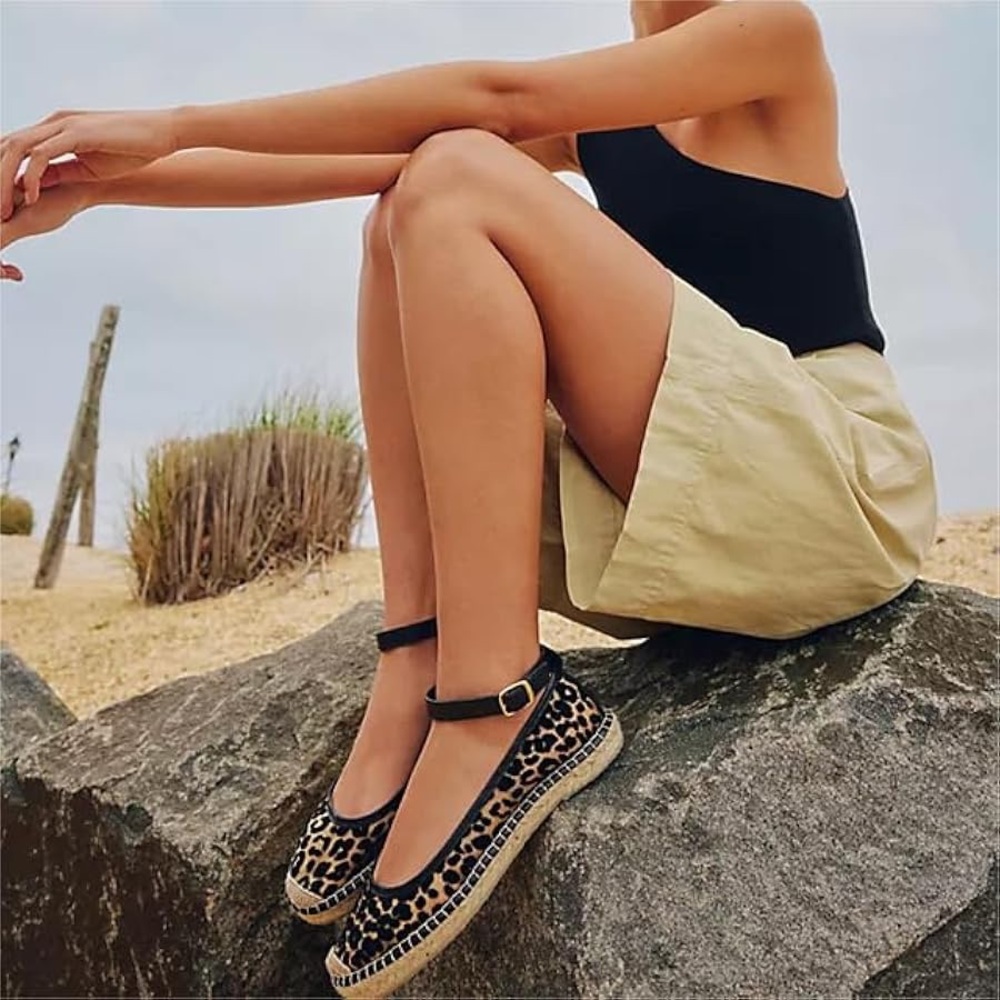 NWT Free People Mason Ballet Espadrilles Flats Cheetah leopard 39 9